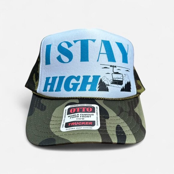 I Stay High OTTO Trucker Hat Perfect for Ski and Snowboard - Picture 1 of 3